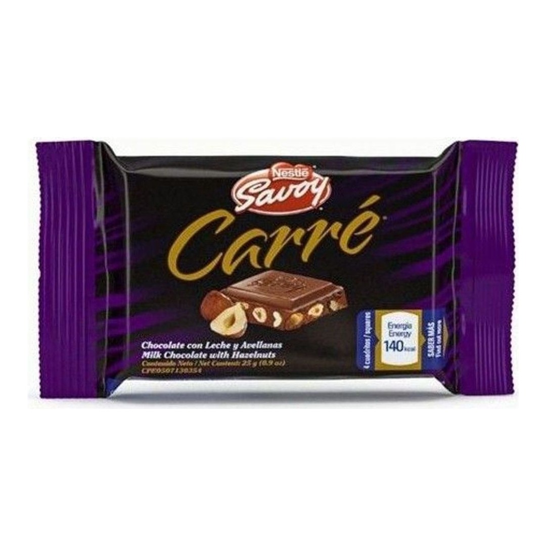 chocolate carré mini de leche con avellana 25 g