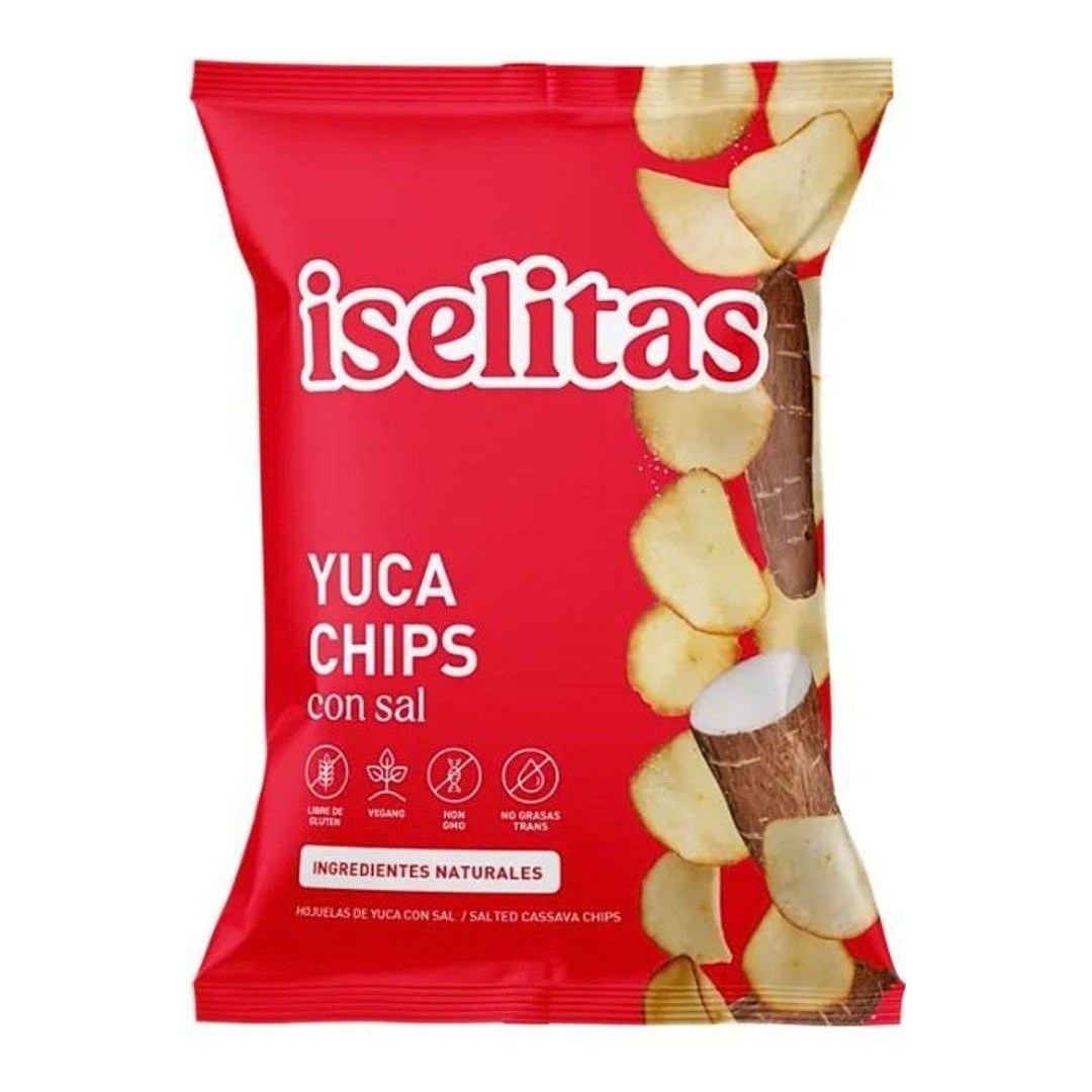 iselitas yuca chips con sal 28 g